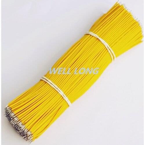 500 pcs/lot ) Yellow Wire 150mm, UL-1007 26AWG Wire, Cable