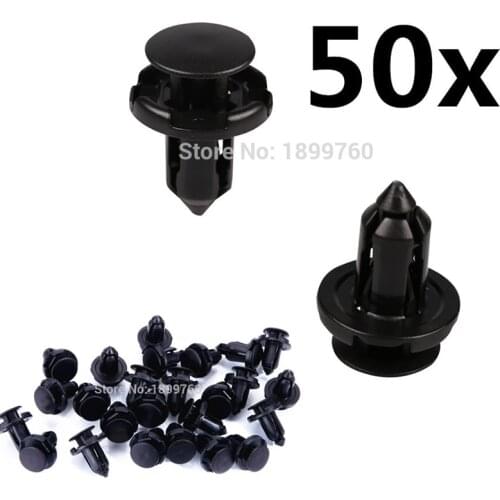 50x For Mitsubishi Eclipse Ek Endeavor Airtrek Asx Attrage Nylon Rivets Retainer Clips Car Fender Auto Parts Panel Trim Clips