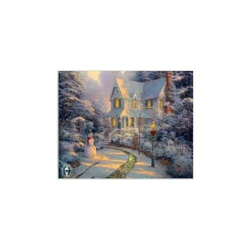 Garden snowman Princess Diamond mosaic needlework Wall art decor Embroidery with diamonds Painting by numbers rhinestones Y587