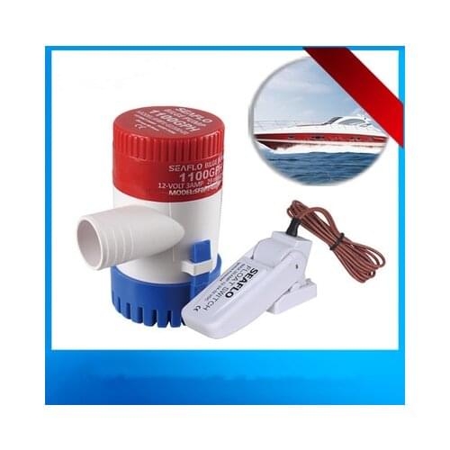 Free Shipping Dc 12v/24v Bilge Pump With Bilge Float Switch 1100GPH Electric Water Pump For Boats,submersible Boat Water Pump