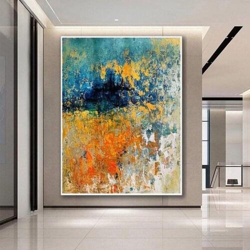 Large wall paintings handpainted Oil Painting On Canvas Nordic style Large Handmade Wall Art Modern Home Bedroom Decoration