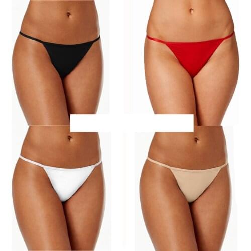 Brazilian Beach Underwear Women Sexy Lingerie Bottom Side Tie Thong,Feitong 2019 G String Panties Seamless String Briefs 3PCS