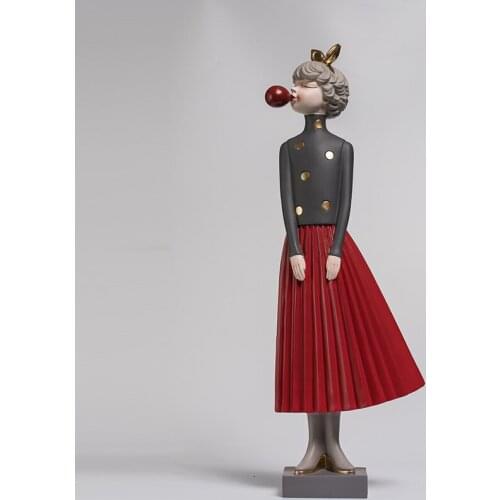 Home Decoration Lovely Girl Furnishing Cabinet Office Desktop Wedding Gifts Accessories Miniature Love Gift