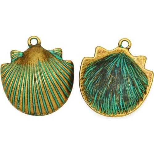 24*22MM Fancy Design Patina Decorative Alloy Charms Vintage Necklace Pendant Jewelry Accessories, Sold 20pcs/lot-10039756