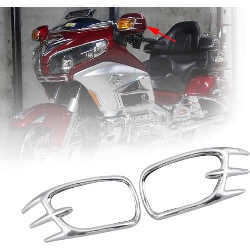 Motorcycle Chrome Mirrors Trim Fairing Rearview for Honda Goldwing GL1800 2001-2011