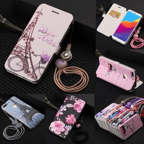 Cute Painted Flip Wallet Stand Leather Case For Huawei Nova 2 Lite Plus 2S Nova 3 3i 3E 4 4E 5 5i Pro Wallet Case With Card Slot