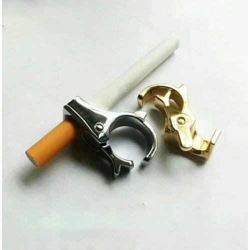 Smoking Accessories 1Pcs Smoking Clip Metal Zinc Alloy Portable Hand Rack Cigarette Holder Cigarette Tobacco Finger Ring