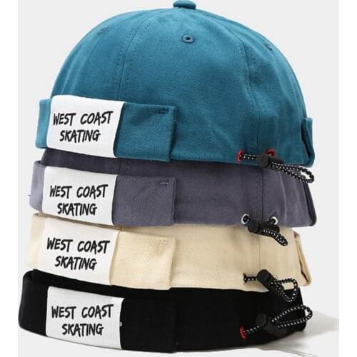 4 Color Male Female Unisex Docker Sailor Cap Outdoor Warm Cap Cotton Beanies Brimless Hip Hop Hat Retro Leisure Sailor Skullcap
