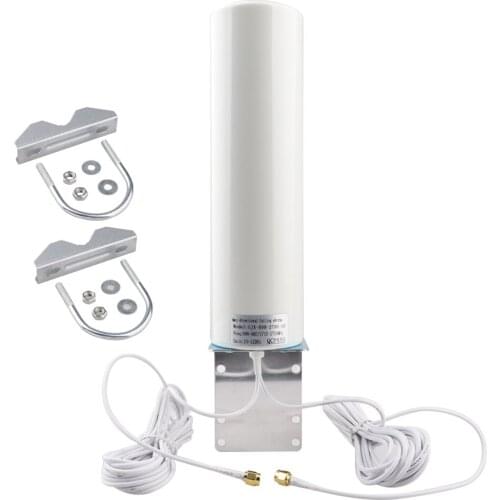 10dBi Outdoor Wall Mount Dual SMA 3G/4G LTE Wide-Band Antenna for 4G LTE Router Modem Gateway Mobile Cell Phone Signal Booster C