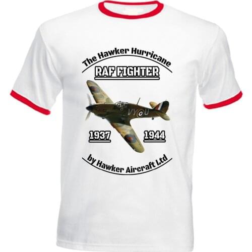 2019 New Summer Men Hot Sale Fashion HAWKER HURRICANE - RED RINGER COTTON TSHIRT T-Shirt