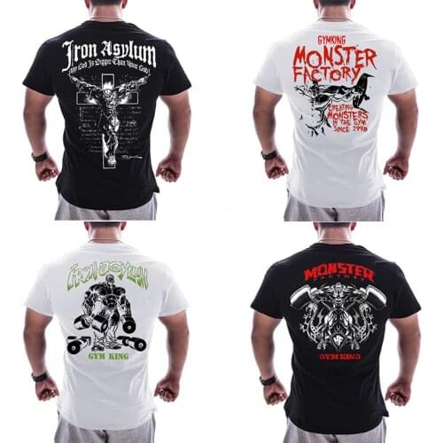 Fitness Clothing New Brand clothing Gyms Tight t-shirt mens fitness t-shirt homme Gyms t shirt men fitness Summer Tops