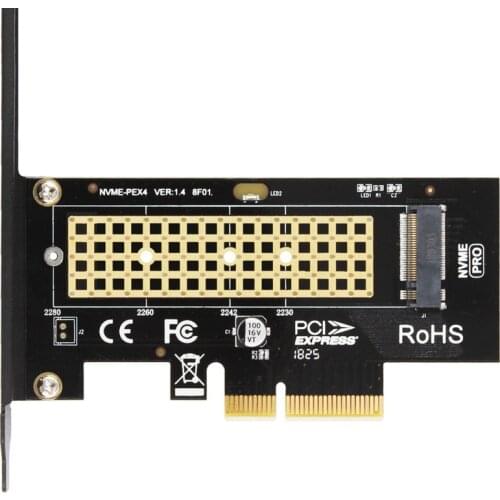 New NVME transfer card PCIE to M2 Adapter NVMe M.2 PCIe X4 extension M KEY for laptop netbook Computer Expansion Add On Cards