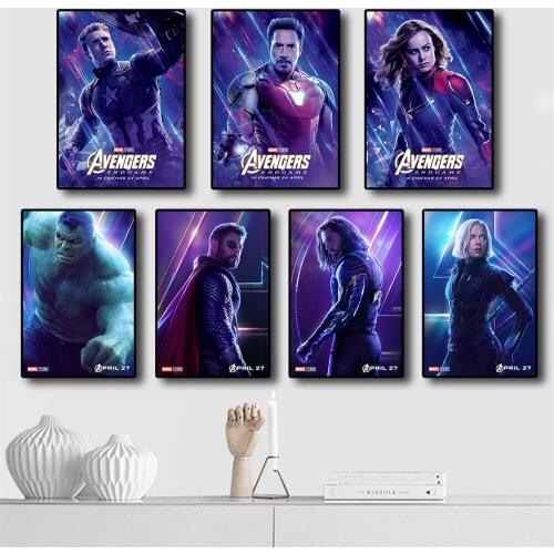 Marvel Avengers Iron Man Poster Canvas Wall Painting Home Teenager Bedroom Desk Decoration Frameless Art Print Wall Sticker
