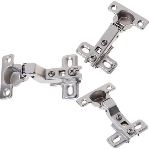 1 PCS 3 Inch No-Drilling Hole Cabinet Hinge Spring Frog Hinge Full Overlay Cupboard Door Hinges 3Styles