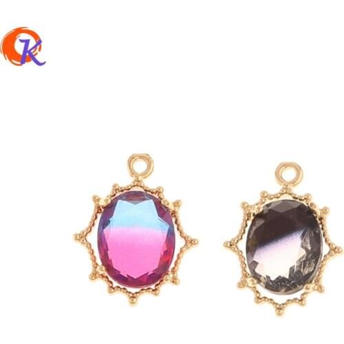 Cordial Design 20Pcs 12*17MM Jewelry Making/Crystal Earrings Charms/DIY Pendant/Genuine Gold Plating/Hand Made/Earring Findings