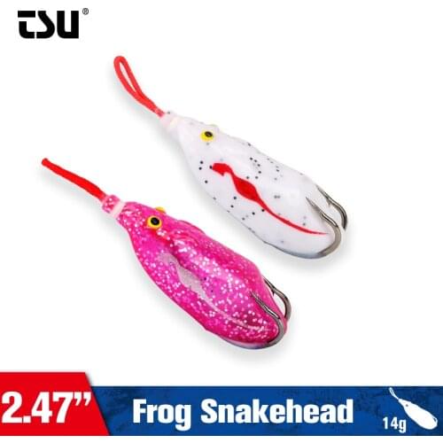 TSURINOYA Frog Soft Bait 63mm 14g NUMEN Topwater Plastic Fishing Lure Simulation Mouse Swim Bait Snakehead Popper Bass Wobbler