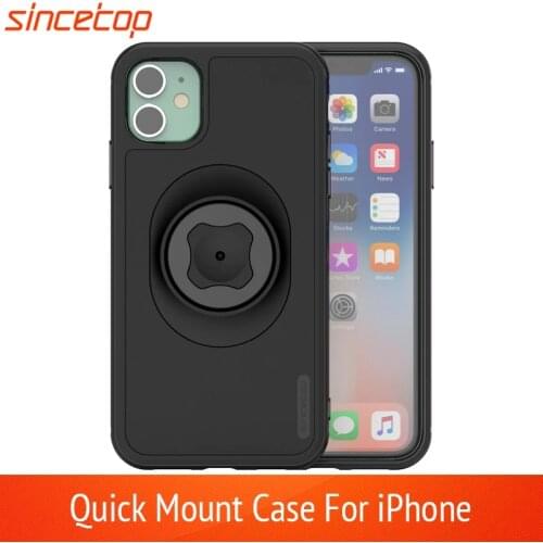 Waist Belt Clip Bicycle Phone Holder with Quick Mount Case for iphone 11 pro XsMax 8 Plus 7 6 6s 5s SE Bike Mount Black