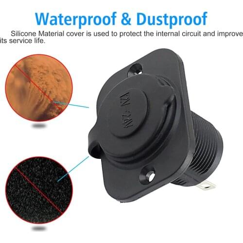 Waterproof 12V Car Cigarette Lighter Socket Power Outlet for Auto Boat Escondite Secreto Portable Car Accessories