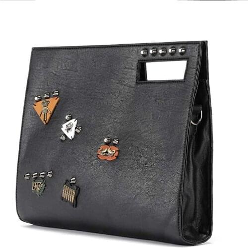 Yesetn Bag 04092021 Mens hand bag rivet envelope bag single shoulder bag wrist bag