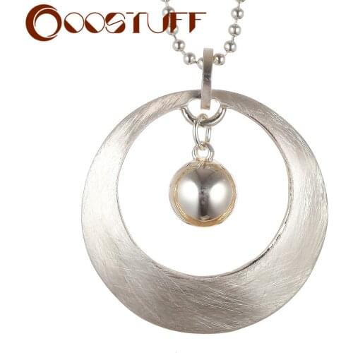 Trendy Silver Color Chokers Round Necklace Jewelry For Women With Pendant Fashion Statement Accessories Vintage Suspension Gifts
