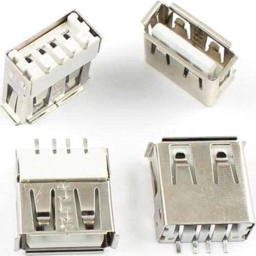 20pcs USB A 4 Pin Female SMT Socket Connector Plug DIY