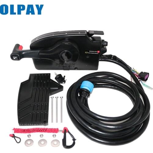 881170A13 Side Mount Remote Control Box With 14 Pin 15FT Cable for Mercury Outboard Engine