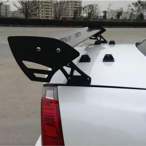 Aluminum GT style rear trunk RACING SPOILER / WING / cover support GT Rear Trunk Wing Racing Spoiler sedan black Spoilers Wings