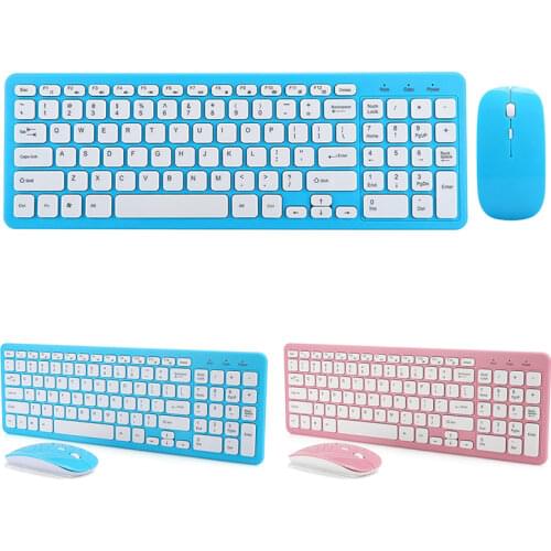 Wireless Mouse Keyboard Set Office Gaming 4 Keys Mouse 96 Keys Keyboard For Notebook Computer 3-Speed Micro USB Receiver