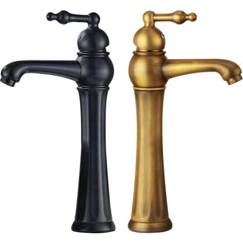 Bronze and Black Colors Brass Material Deck Mounted Cold & Hot Water of Washbasin Mixer
