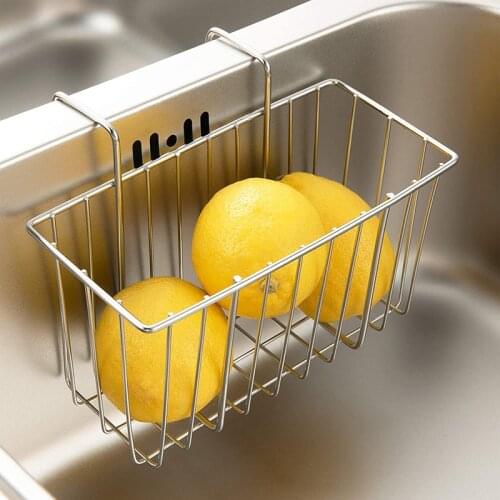 Kitchen Sponge Holder,Stainless Steel Sink Caddy Organizer Soap Dishwashing Liquid Drainer Brush Rack Holder