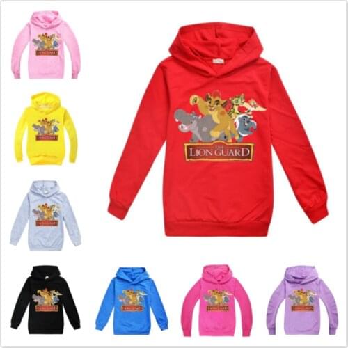 Spring Kids Baby Boys Cartoon The Lion King Simba Print Hoodies Girls Long Sleeve T Shirts Children Swearshirt Tops Tee Costumes