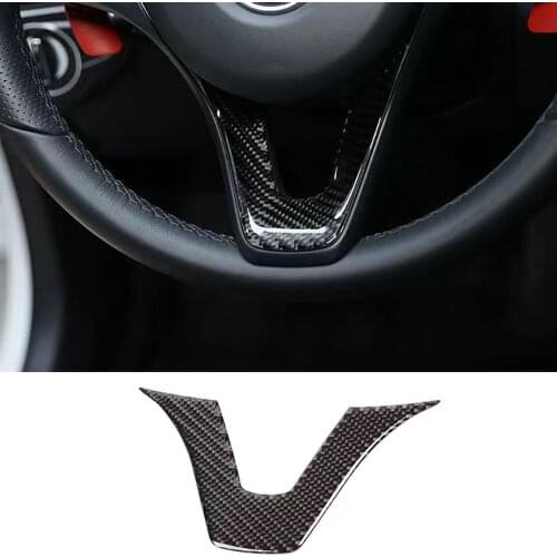 For 15-20 Mercedes-Benz C-Class GLC Modified Carbon Fiber Interior Stickers C180C260 Steering Wheel Patch Car Decor Accessories