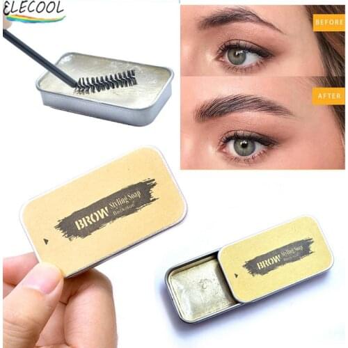ELECOOL Eyebrow Styling Gel Brows Wax Sculpt Soap Makeup Waterproof Lasting 3D Feathery Wild Brow Styling Easy To Wear Eyebrow