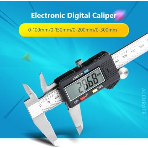 0-150mm Electronic Digital Metal Caliper Stainless Steel Vernier Calipers Micrometer Ruler Depth Measuring Tool Gauge Instrument
