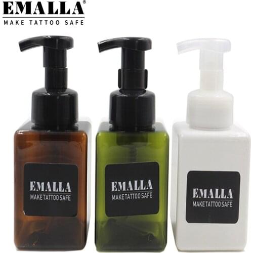 EMALLA 1PCS 500ml Tattoo Empty Bottle Tattoo Spray Bottle Press Type For Tattoo Makeup Tattoo Accessories Supplier Free Shipping