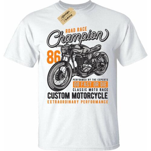 Road Race Champion T-Shirt Mens custom motorcycle biker clothing top
