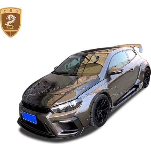 Carbon fiber + FRP Car body kit front Rear bumper Side skirts for Volkswagen VW Scirocco ASPEC body kit 15-16