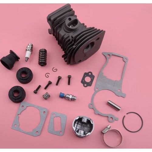 44mm Cylinder Piston Kit Intake Gaskets Replacement fit for Husqvarna 340 345 350 Chainsaw Engine Motor