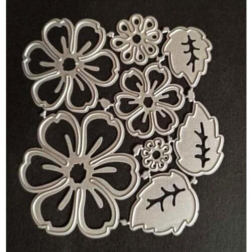 8 pcs Flower Spring Leaf Metal Cutting Dies Stencil DIY Handmade Scrapbooking Embossing Decorative Craft Photo Album Card Paper