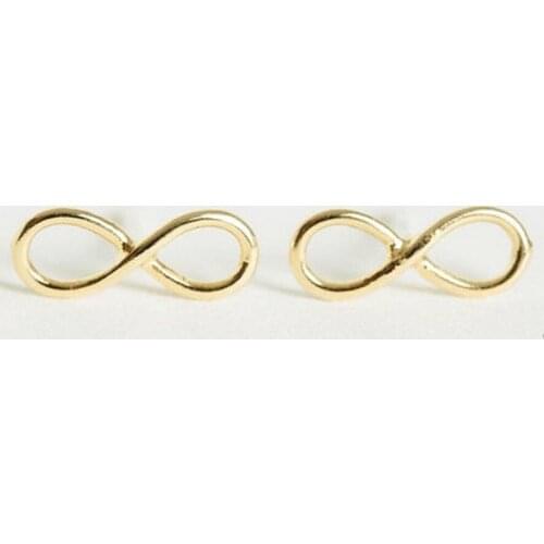 Fashion Infinity symbol number 8 stud earrings Simple and delicate stud earrings