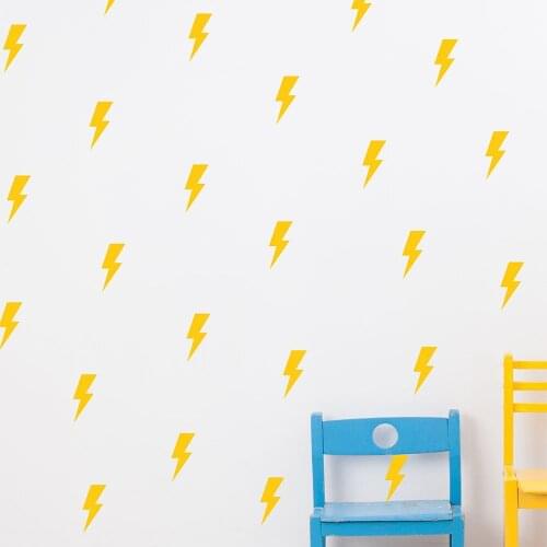 Cartoon Little Lightning Bolt Wall Sticker, Removable home decoration art Wall Decals Vinyl Wall Sticker for Kids Rooms D07