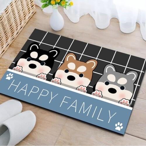 Cartoon Door Mat Non-slip Carpet Soft Animal Mat Cute Home Bathroom Balcony Doorway Hallway Bedroom Absorbent Doormat