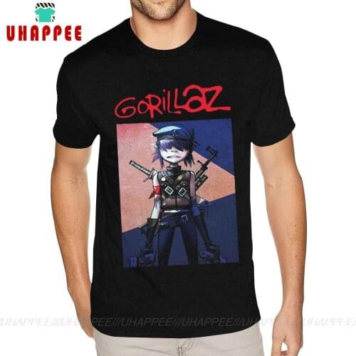 Graphic Chalamet Gorillaz T Shirt Men Bespoke Short Sleeve Premium Cotton Black O-neck Shirts