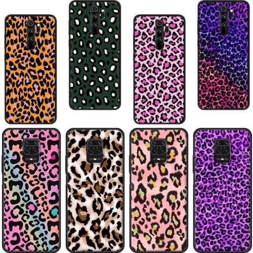 Bumper Soft Silicone Phone Case for Redmi K40 Note 10 9S 8 Pro Max 9 7 8T 9C 9A 7A Cover Coque Cases Funda Leopard Pattern
