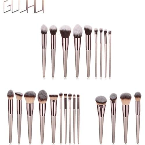 Brand 5 Spcs Luxury Champagne Gold Makeup Brush Set Foundation Make up Brushes High-grade Nylon Powder Cosmetics Beauty Tools