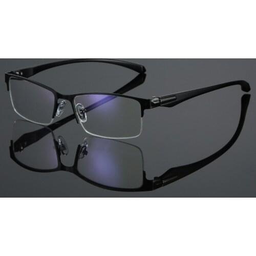 2020 New unisex business Myopia glasses for men Metal frame glasses anti blue light Nearsighted Eyewear Glasses -1.0 -2.5 -3.0