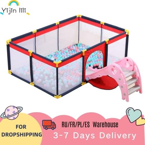 0-6 Years Baby Playpen for Children Safety Portable Fence Stable Ball Pit Playpen for Baby Fence Barriers 3 Sizes Indoor Park