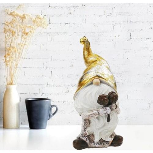 Resin Gnome Ornaments Mini Garden Dwarf Landscape Decoration Waterproof Faceless Figurine Office Desktop Crafts 2022 Xmas Gifts