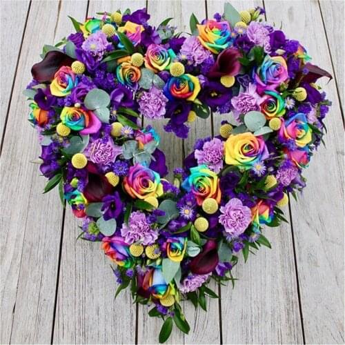 Full Square/Round 5D DIY Diamond Embroidery "Heart Flower" Diamond Painting Cross Stitch Rhinestone 5D Decor