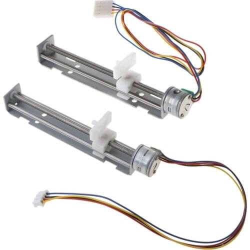 DC 4-9V 2 Phase 4 Wire Drive Stepper Motor Screw with Nut Slider For Laser Engraving 8.28